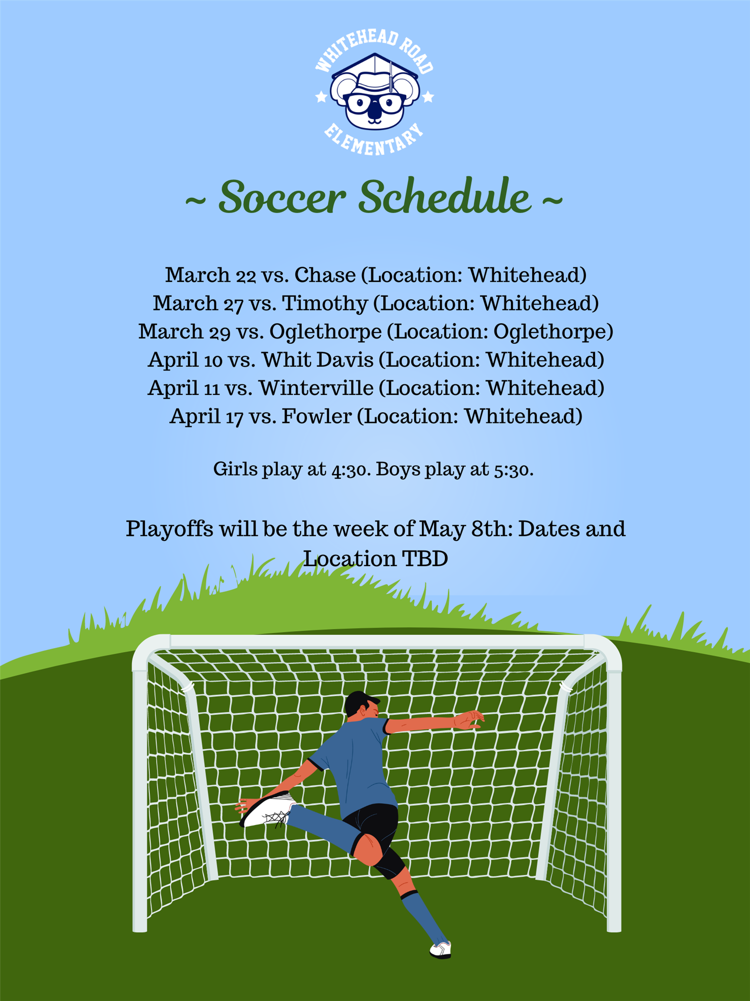 WRES Soccer Schedule